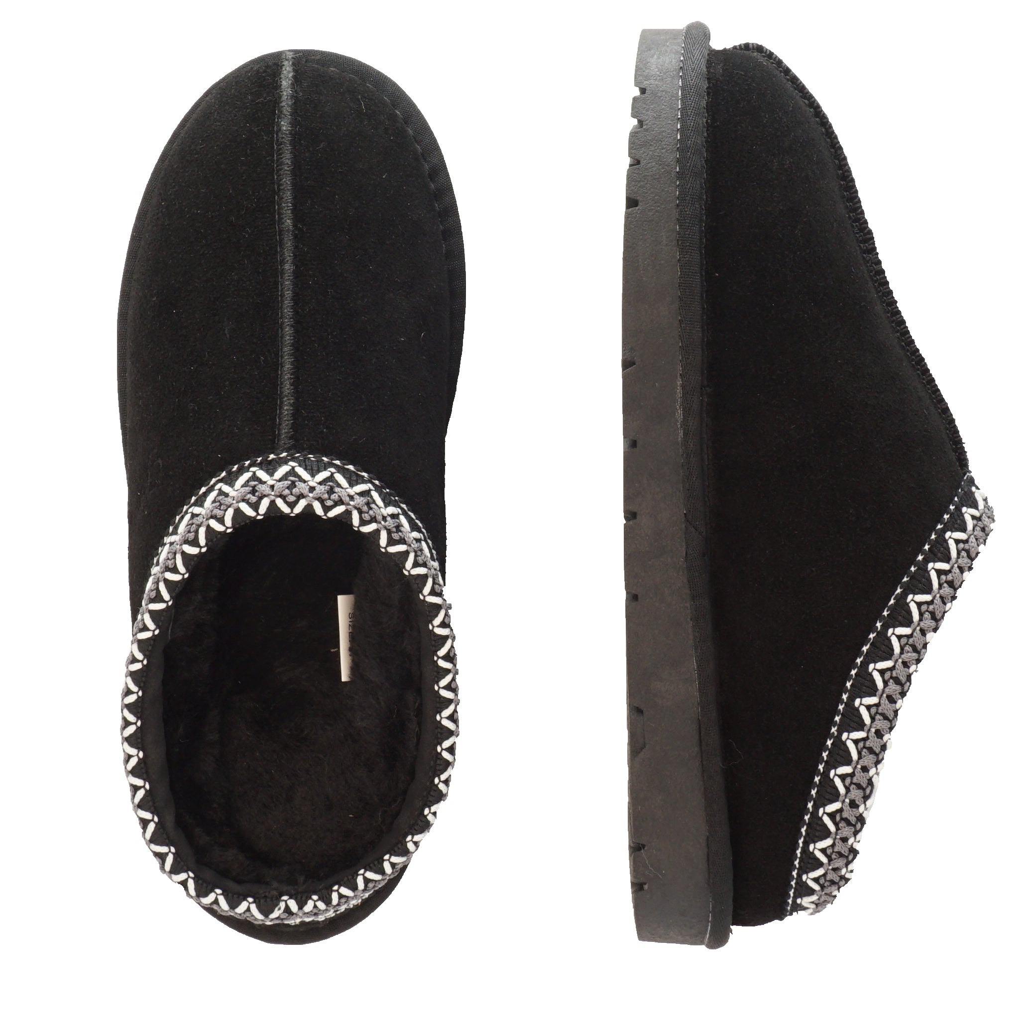 Slipper donna Jessica color Nero in pelle scamosciata