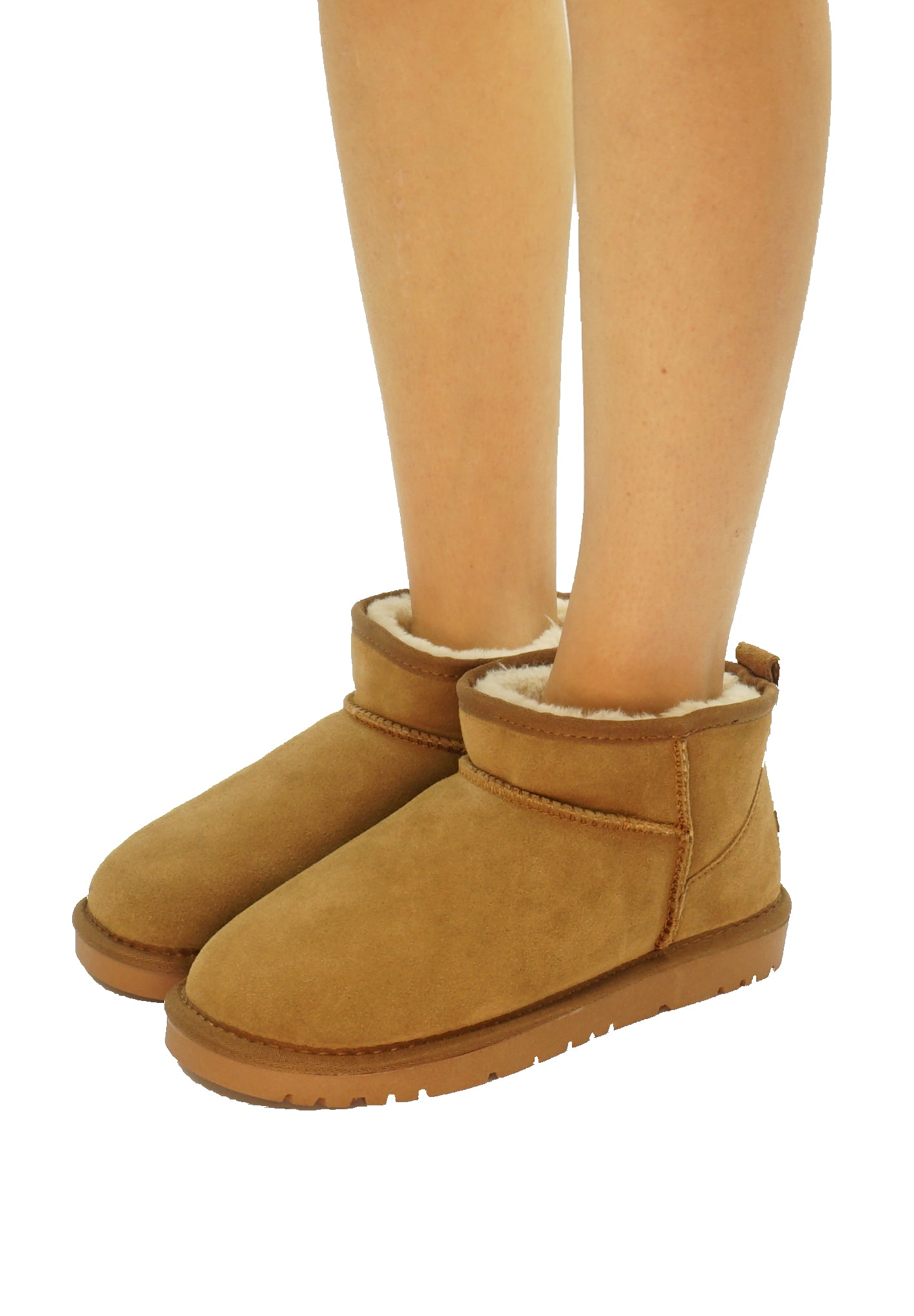 Stivaletto donna Zaira low color Camel in pelle scamosciata