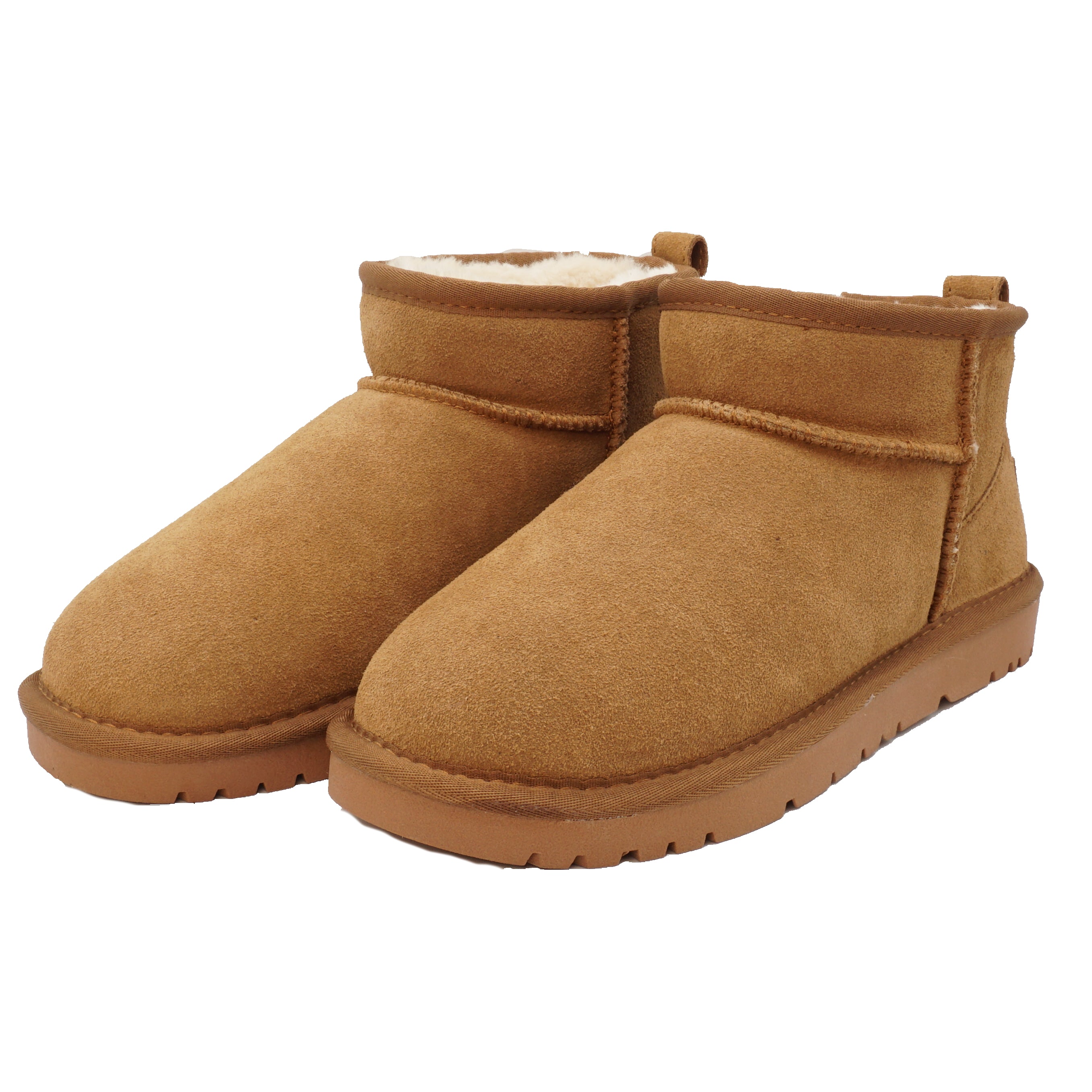 Stivaletto donna Zaira low color Camel in pelle scamosciata