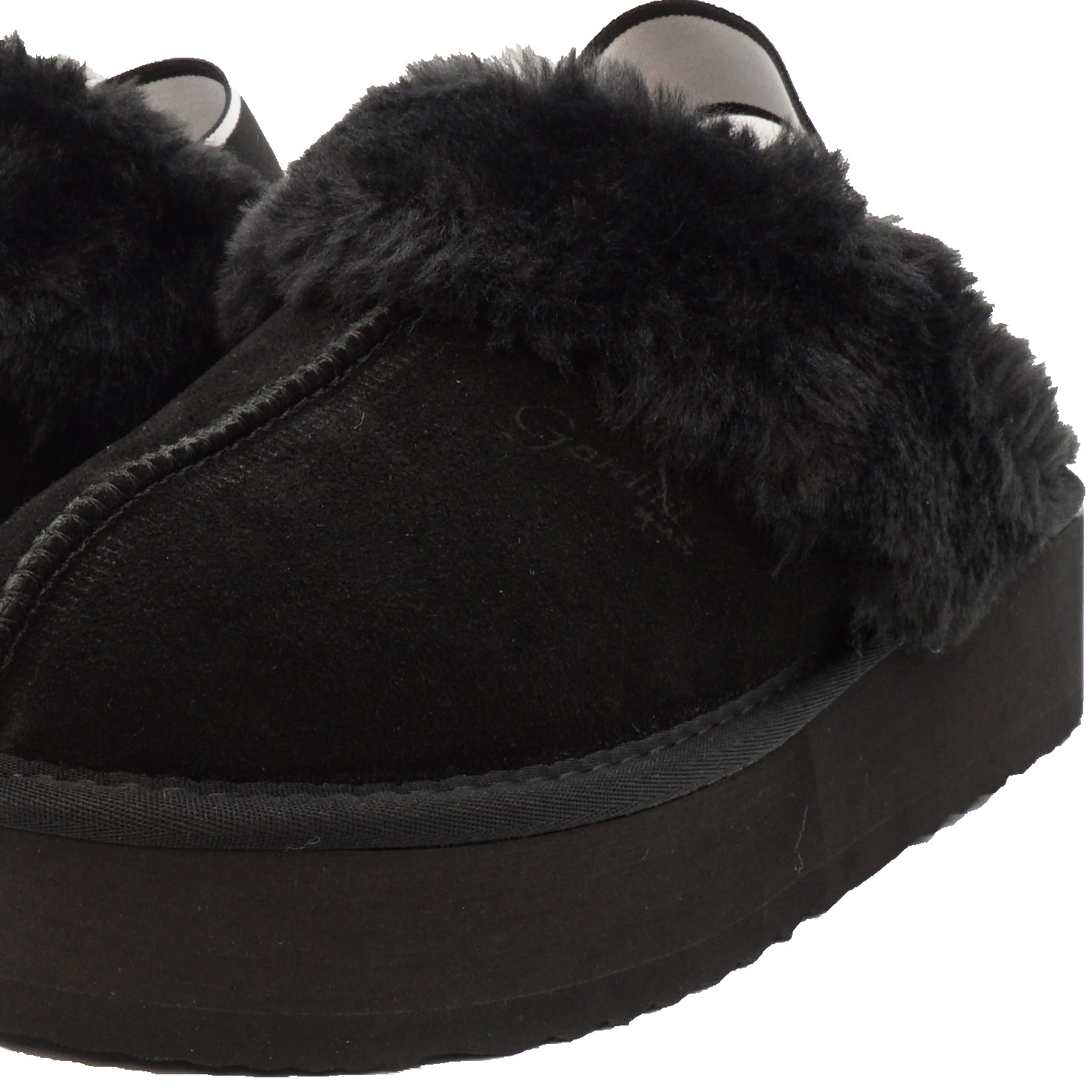 Slipper donna Claire color Nero in pelle scamosciata