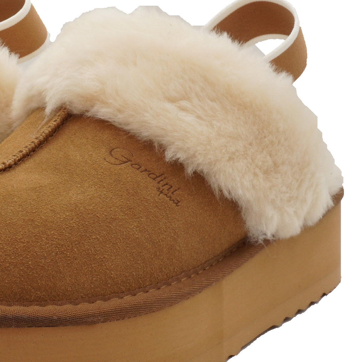 Slipper donna Claire color Camel in pelle scamosciata