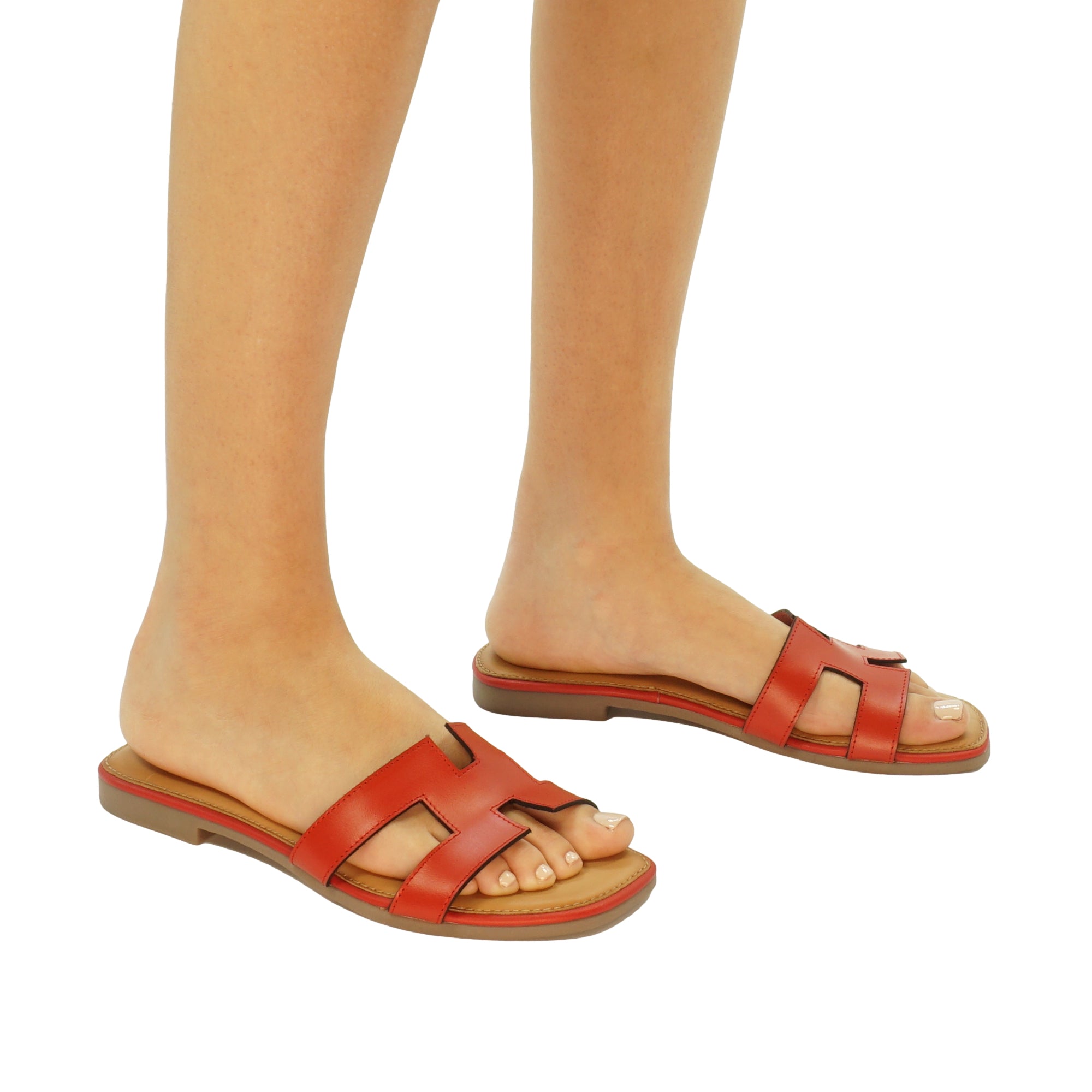 Sandali slipper rosso Chiara