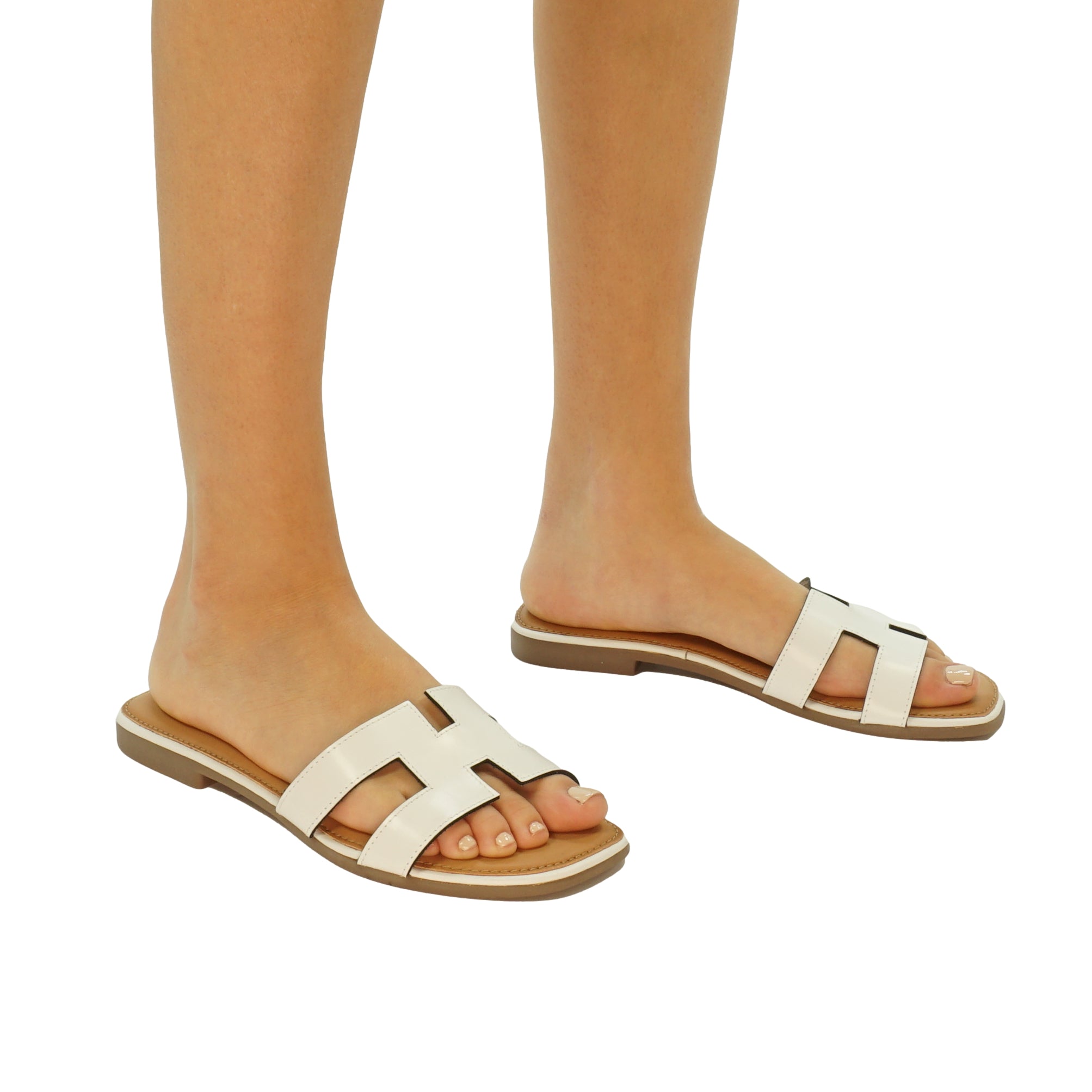 Sandali slipper bianco Chiara