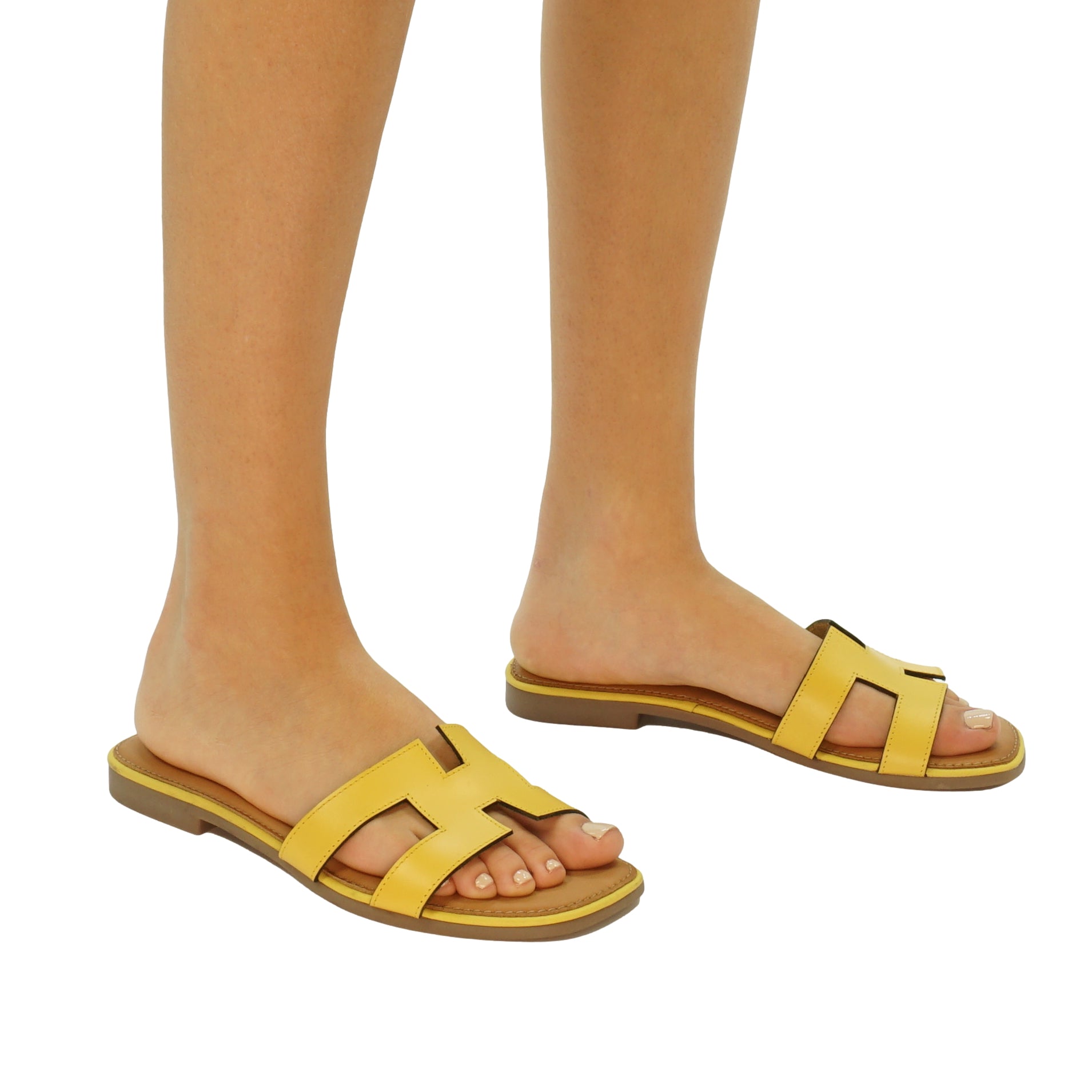 Sandali slipper giallo Chiara