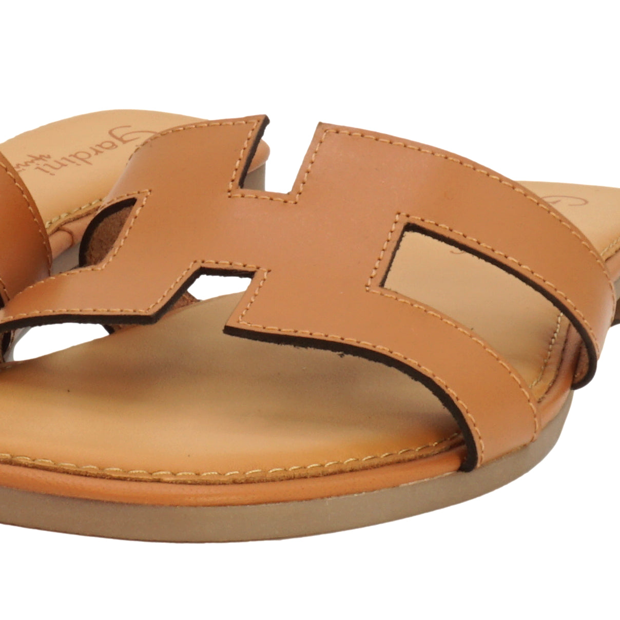 Sandales plates couleur cuir Sharon