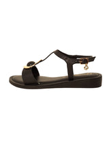 Sandali color nero con tacco basso Maya