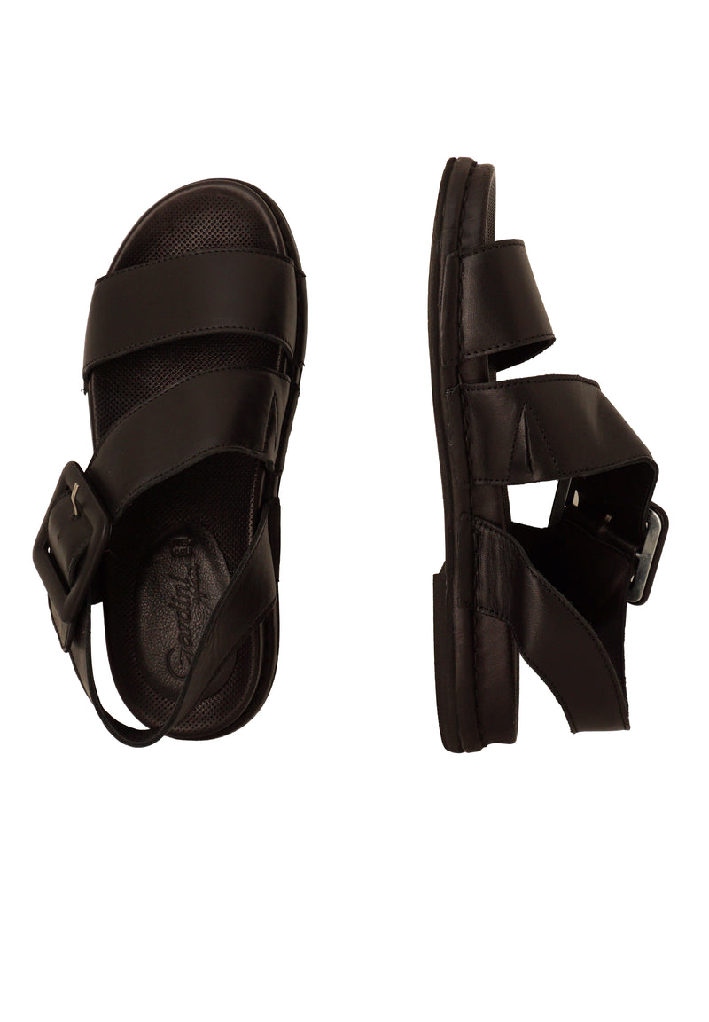 Sandali flat da donna color nero Jude