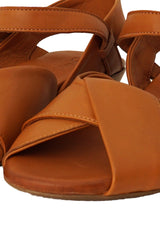 Sandali flat cuoio Monia