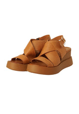 Sandali con zeppa cuoio Annabel