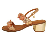 Sandali gioiello color oro rosa Malika