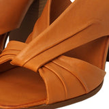 Sandali con tacco da donna color cuoio Esmeralda